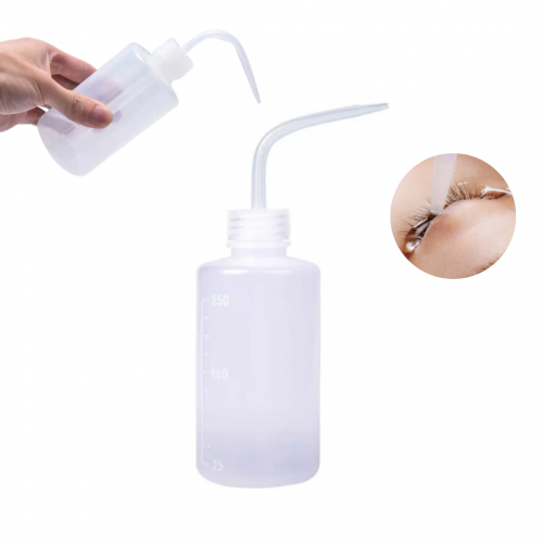 Butelka tryskawka do mycia rzęs 250ml biała